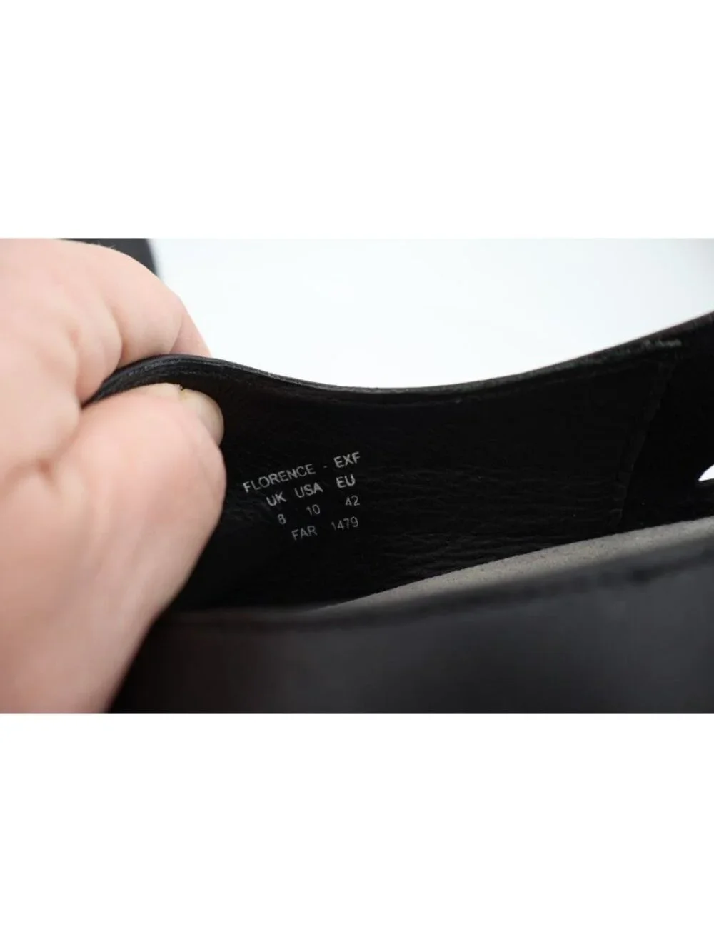 Hotter England Women's Florence Sandal Size 10 Black Leather Adjustable Strap